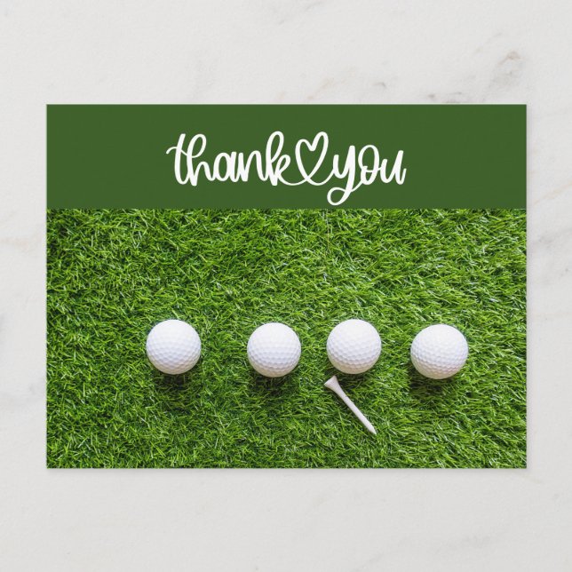 Golf Carte de remerciements au golf avec balle de  (Devant)