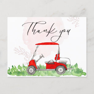 Golf Carte de remerciements avec voiturette de gol