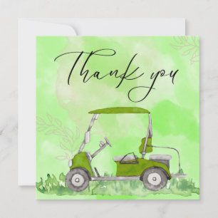Golf Carte de remerciements avec voiturette de gol