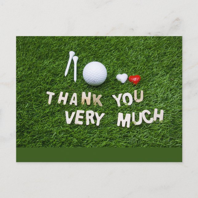 Golf Carte de remerciements Fairway Gratitude (Devant)