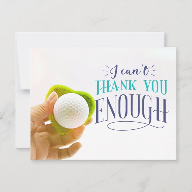 Golf Carte de remerciements Je ne peux pas vous re (Devant)