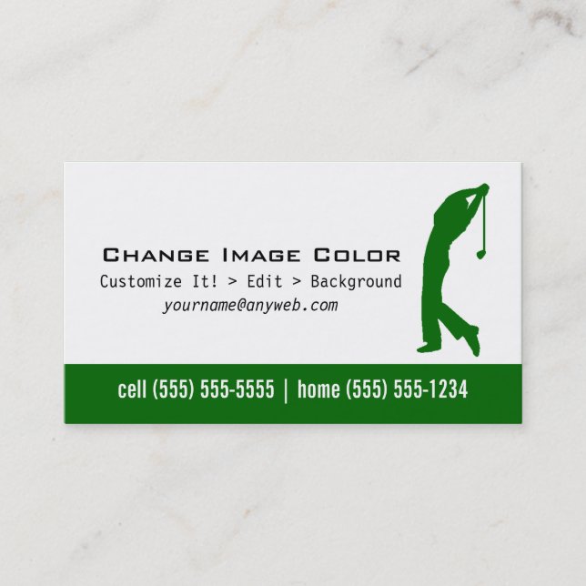 Golf - carte de visite personnel (Devant)