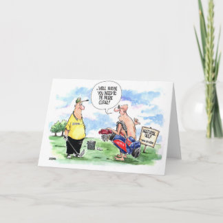 Golf cartoon greeting card: Natural golf Card