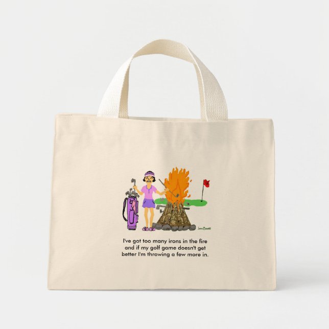 Golf Cartoon Tote Bag (Front)