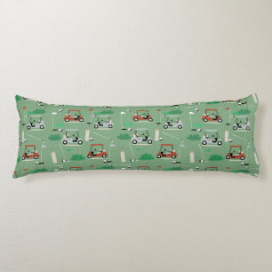 Golf Carts Modern Golfer Golf Theme Pattern Body Pillow