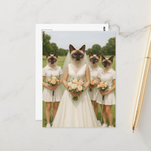 Golf Cat bride team for Bachelorette party  Postcard