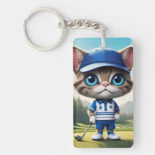 Golf Cat Keychain