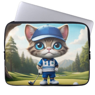Golf Cat Laptop Sleeve