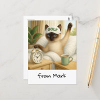 Golf Cat Lover is in the bed