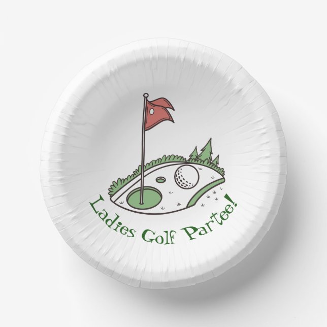 Golf Celebration Party Paper Bowl Paper Plate (Front)