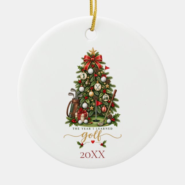Golf Ceramic Ornament (Front)