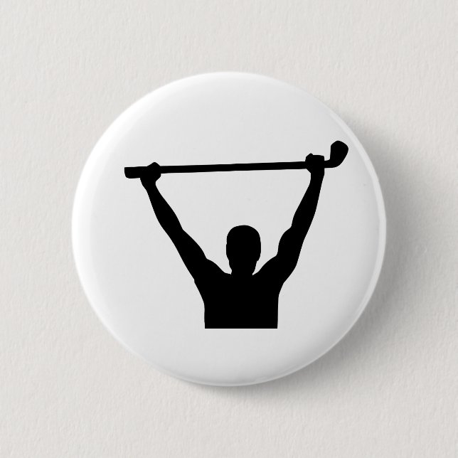 Golf champion winner 2 inch round button (Front)