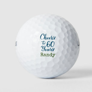 Golf cheers to 60 years 60th Birthday golfer Balls