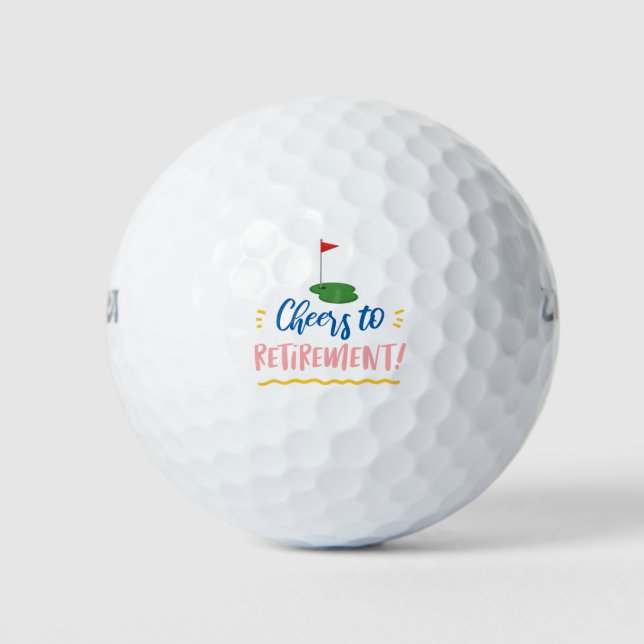 Golf cheers to retirement golfer retirement  golf balls (Front)