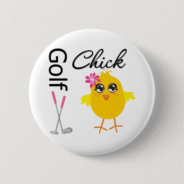 Golf Chick 2 Inch Round Button (Front)