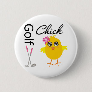 Golf Chick 2 Inch Round Button