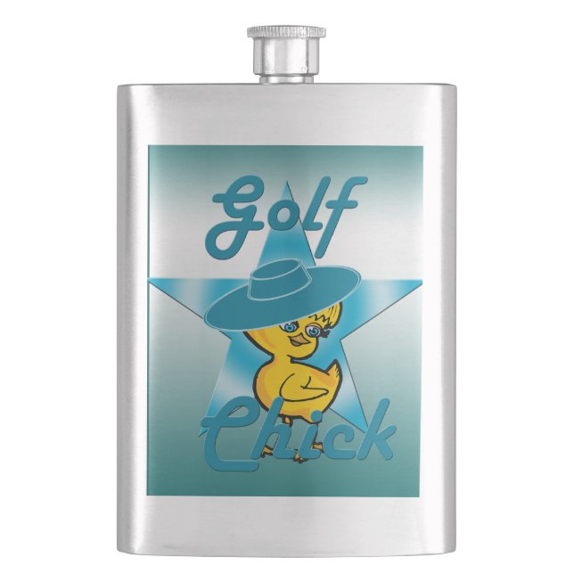 Golf Chick #7 Hip Flask (Front)