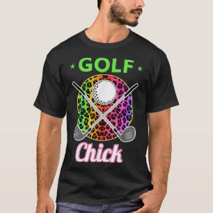 Golf Chick Golfer Girl Leopard Golf Player Women G T-Shirt