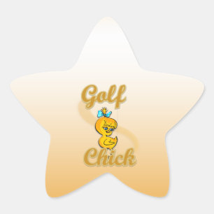 Golf Chick Star Sticker