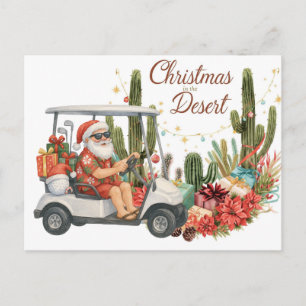 Golf Christmas Arizona with Santa Claus Holiday Postcard