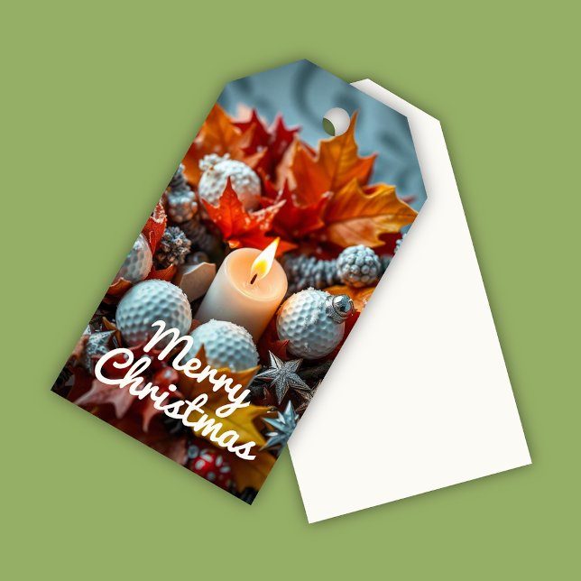 Golf Christmas Candle  Gift Tags (Creator Uploaded)
