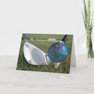 Golf Christmas card with special verse