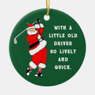 Golf Christmas Collectable Ceramic Ornament
