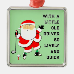 Golf Christmas Collectable Metal Ornament