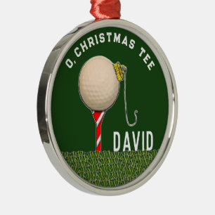 Golf Christmas Collectable Metal Ornament