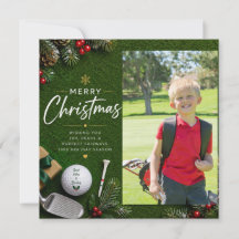 Golf Christmas Create Your Own Photo 