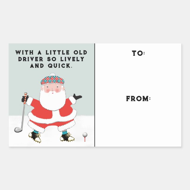 Golf Christmas Gift Tag (Front)