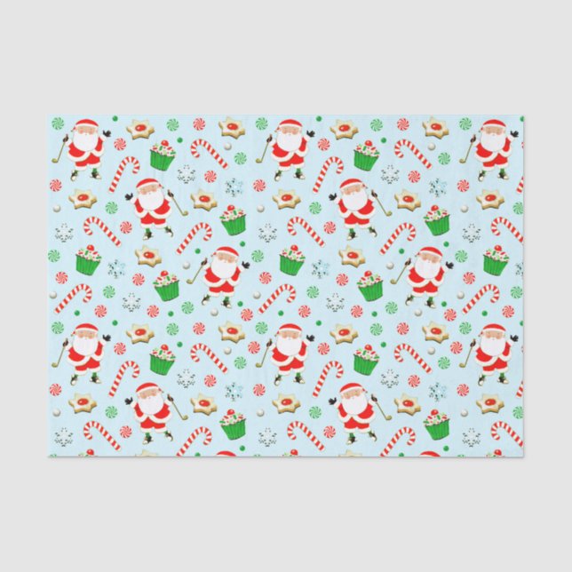 Golf Christmas Gift Tissue Paper (Front)