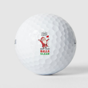 Golf Christmas Gift with Santa Golfer Squad Balls
