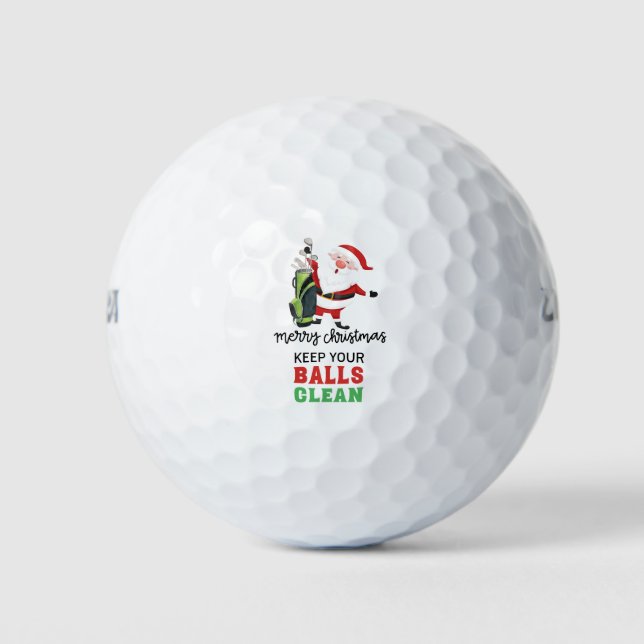 Golf Christmas Gift with Santa Golfer Squad Balls (Front)