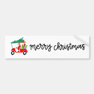 Golf  Christmas Golfer  Santa Claus funny  Bumper Sticker