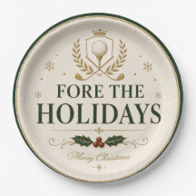 Golf Christmas golfing FORE holiday