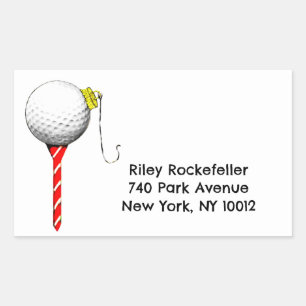 Golf Christmas Holiday Address Labels