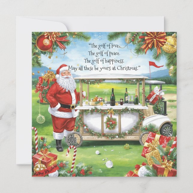 Golf Christmas  Holiday Card (Front)