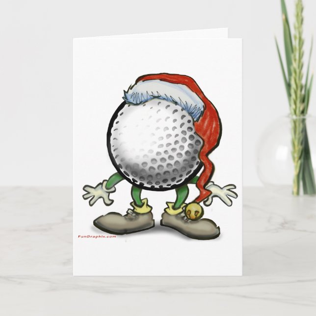 Golf Christmas Holiday Card (Front)