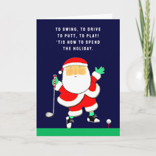 Golf Christmas Holiday Card