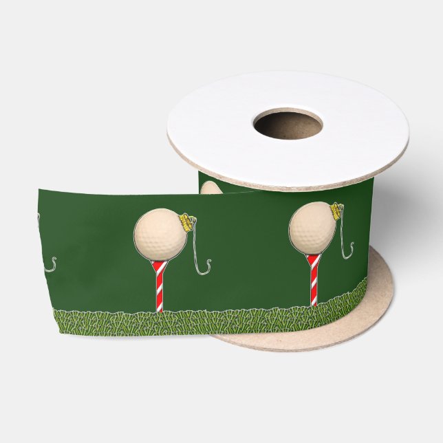 Golf Christmas Holiday Gift Ideas Satin Ribbon (Spool)