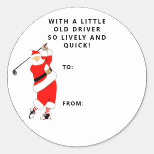 Golf Christmas Holiday Gift Tag