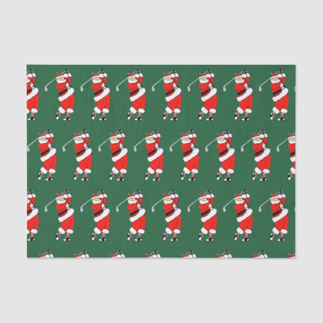 Golf Christmas Holiday Gift Tissue Paper (Front)