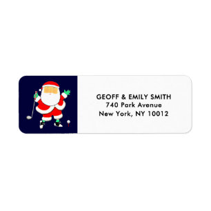 Golf Christmas Holiday Label