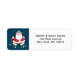 Golf Christmas Holiday Label