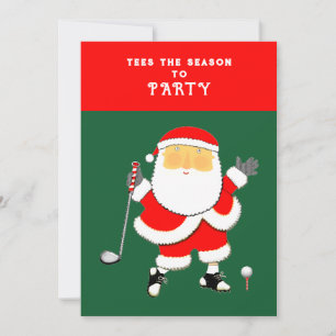 Golf Christmas Holiday Party Invitation