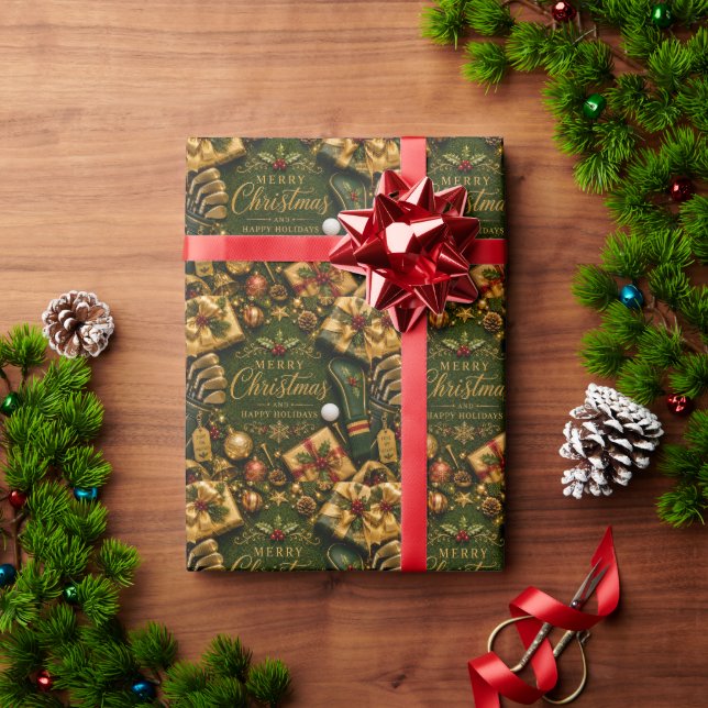 Golf Christmas Holiday Wrapping Paper (Holiday Gift)