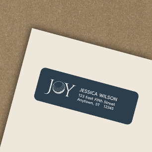 Golf Christmas Joy Return Address