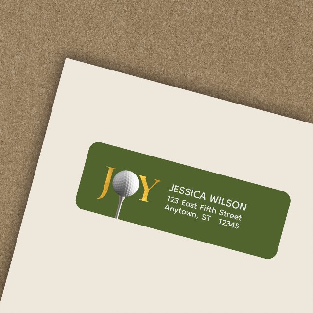 Golf Christmas Joy Return Adresse (Créateur téléchargé)