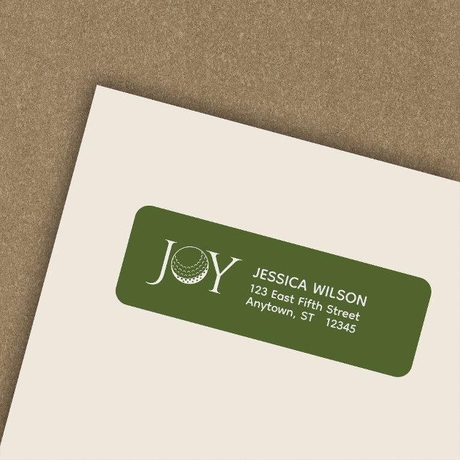 Golf Christmas Joy Return Adresse (Créateur téléchargé)